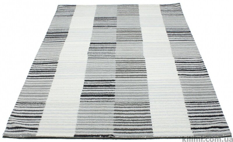 Вовняний килим Hand Tufted - Panache block stripe ivory-grey